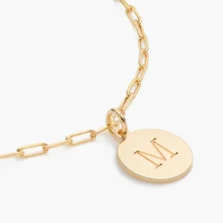 Lilian Initial Anklet Chain - 14k Solid Gold