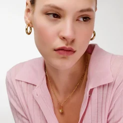 Lock & Luna charm with Emerald cut Diamond- Gold Vermeil