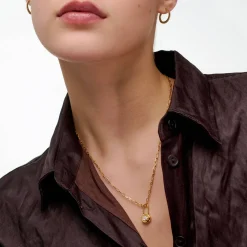 Lock & Luna charm with Oval cut Diamond- Gold Vermeil