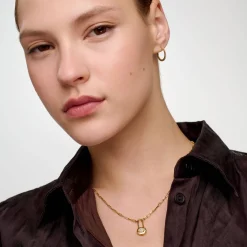 Lock & Luna charm with Oval cut Diamond- Gold Vermeil