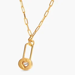 Lock & Luna charm with Oval cut Diamond- Gold Vermeil