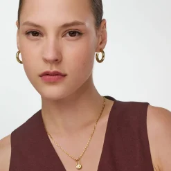 Lock & Luna charm with Oval cut Moissanite - Gold Vermeil