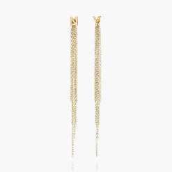 Long Tassel with Diamond Initials - Gold Vermeil