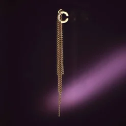 Long Tassel with Diamond Initials - Gold Vermeil