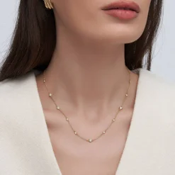 Love Spray Multi Diamond Necklace - Gold Vermeil