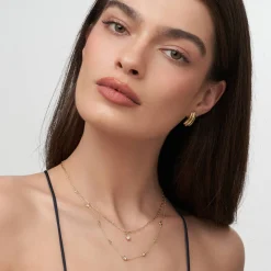 Love Spray Multi Diamond Necklace - 14k Solid Gold