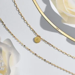 Margo Mirror Chain Bracelet/Anklet - Gold Plating