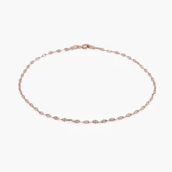 Margo Mirror Chain Bracelet/Anklet - Rose Gold Plating