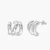 Medium Billow Earrings - Silver
