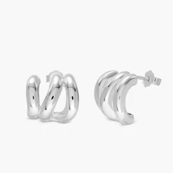 Medium Billow Earrings - Silver