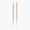 Mimosa Long Tassel Stud with 0.05 CT Diamond - 14k Solid Gold
