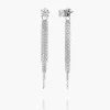 Mimosa Short Tassel Stud with 0.3 CT Diamond - Silver