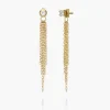 Mimosa Short Tassel Stud with 0.1 CT Diamond - Gold Vermeil