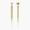 Mimosa Short Tassel Stud with 0.05 CT Diamond - Gold Vermeil