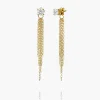 Mimosa Short Tassel Stud with 0.3 CT Diamond - Gold Vermeil
