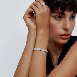 3mm Moissanite Tennis Bracelet - Silver