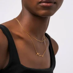 Mon Petit Name Necklace - Gold Plated