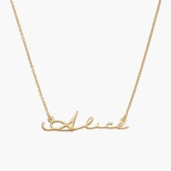 Mon Petit Name Necklace - 14K Solid Gold