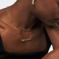 Mon Petit Name Necklace - 14K Solid Gold
