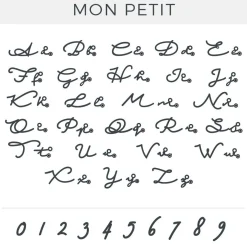 Mon Petit Name Necklace With 0.2 Ct Heart Diamond Shape - Gold Vermeil