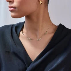Multiple Name Necklace - 14K Solid Gold