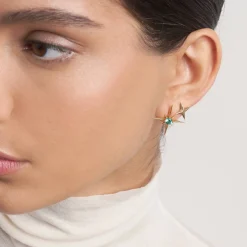 Northern Star Stud Earrings - 14k Solid Gold