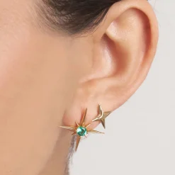 Northern Star Stud Earrings - 14k Solid Gold