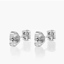 Oval Diamond Stud Earrings 0.8 CT - 14k White Gold