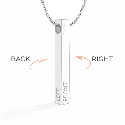 Pillar Bar Necklace - Rose Gold Vermeil