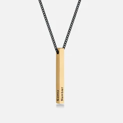 Pillar Bar Necklace for Men - Gold Vermeil