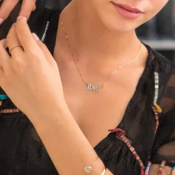 Pixie Name Necklace - 14K Solid Gold