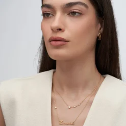 Queen Multi-Diamond Necklace with 0.3 ct Custom Diamond- Gold Vermeil