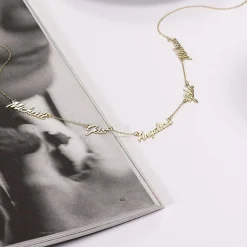 Real Love Multiple Name Necklace - 14k Solid Gold