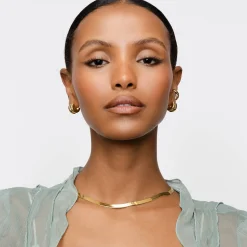 Ridge Hoop Earrings - Gold Vermeil