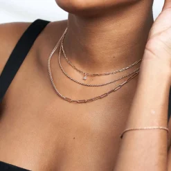 Rope Chain Necklace - Rose Gold Plated