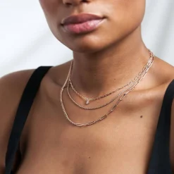 Rope Chain Necklace - Rose Gold Plated