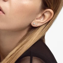 Round Diamond Stud Earrings 0.6 CT - 14k Solid Gold