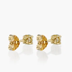 Round Diamond Stud Earrings 0.6 CT - 14k Solid Gold