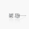 Round Diamond Stud Earrings 0.6 CT - 14k White Gold