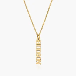 Singapore Chain Name Necklace - 14k Solid Gold