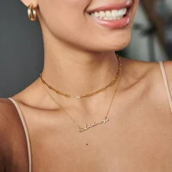 Small Paperclip Chain Necklace - Gold Vermeil