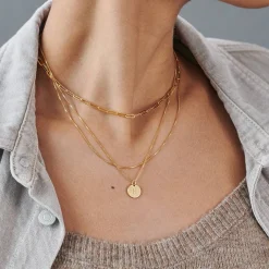 Small Paperclip Chain Necklace - Gold Vermeil