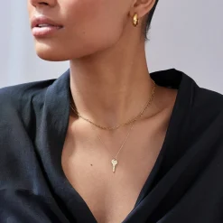 Small Paperclip Chain Necklace - 14K Gold