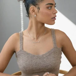 Small Paperclip Chain Necklace - Silver