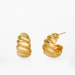 Small Scalloped Hoop - Gold Vermeil