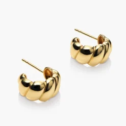 Small Scalloped Hoop - 14k Solid Gold