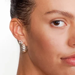 Small Scalloped Hoop - Silver