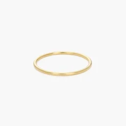 Smooth Hailey Stackable Ring - 14K Solid Gold