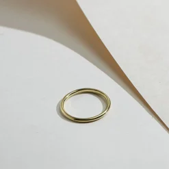 Smooth Hailey Stackable Ring - 14K Solid Gold