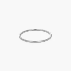 Smooth Hailey Stackable Ring - Silver